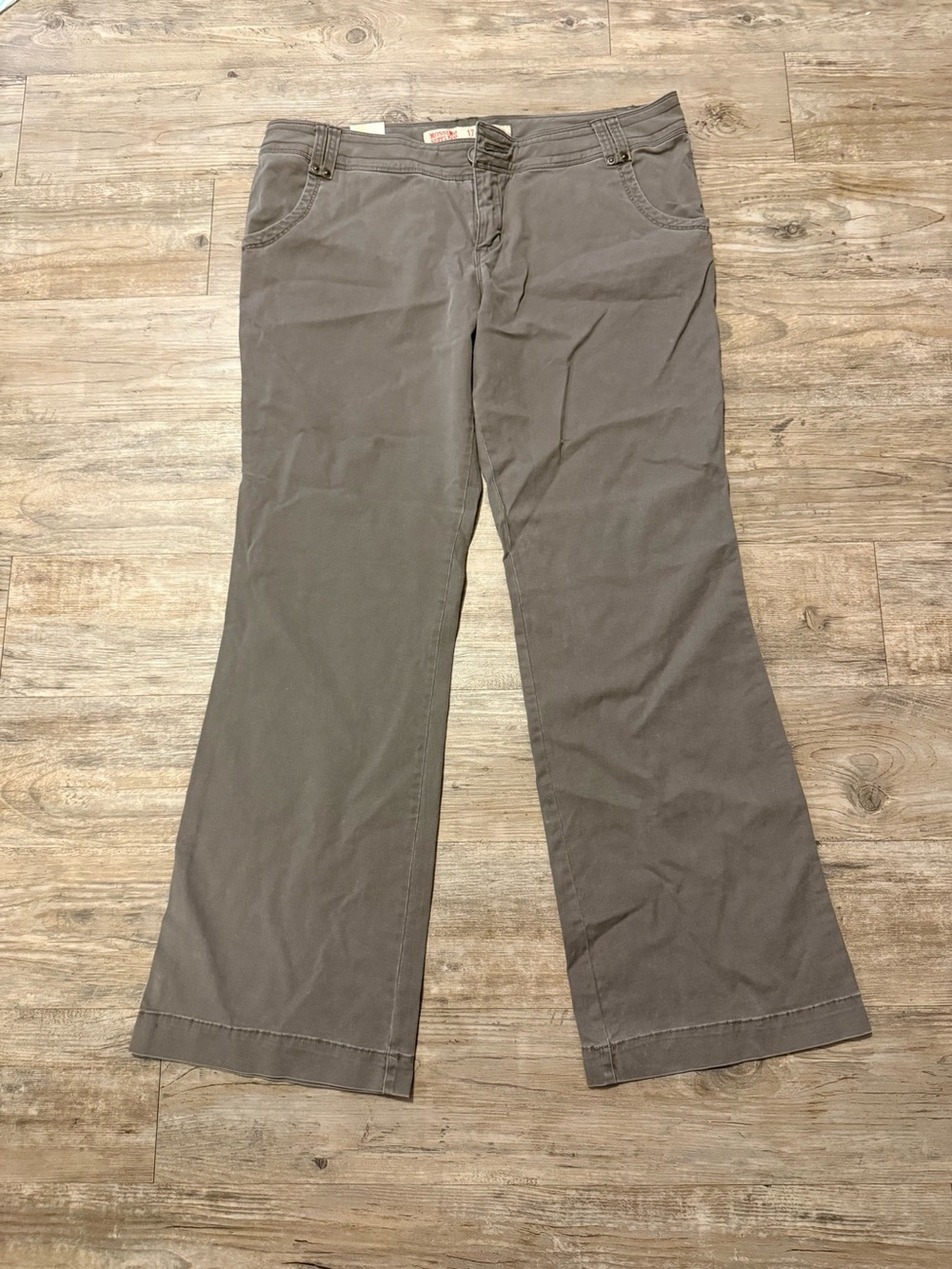 Mossimo Supply Co. Light Gray Brown Low Rise Straight Pants
